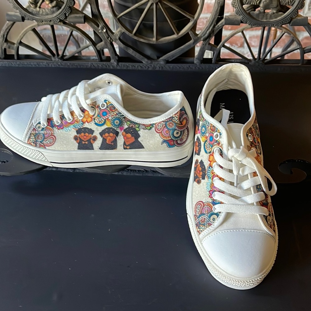Rottweiler tennis shoes. Never worn
